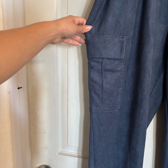 White House Black Market Faux UltraSuede Paperbag Waist Tapered Ankle Pant - Picture 5 of 14